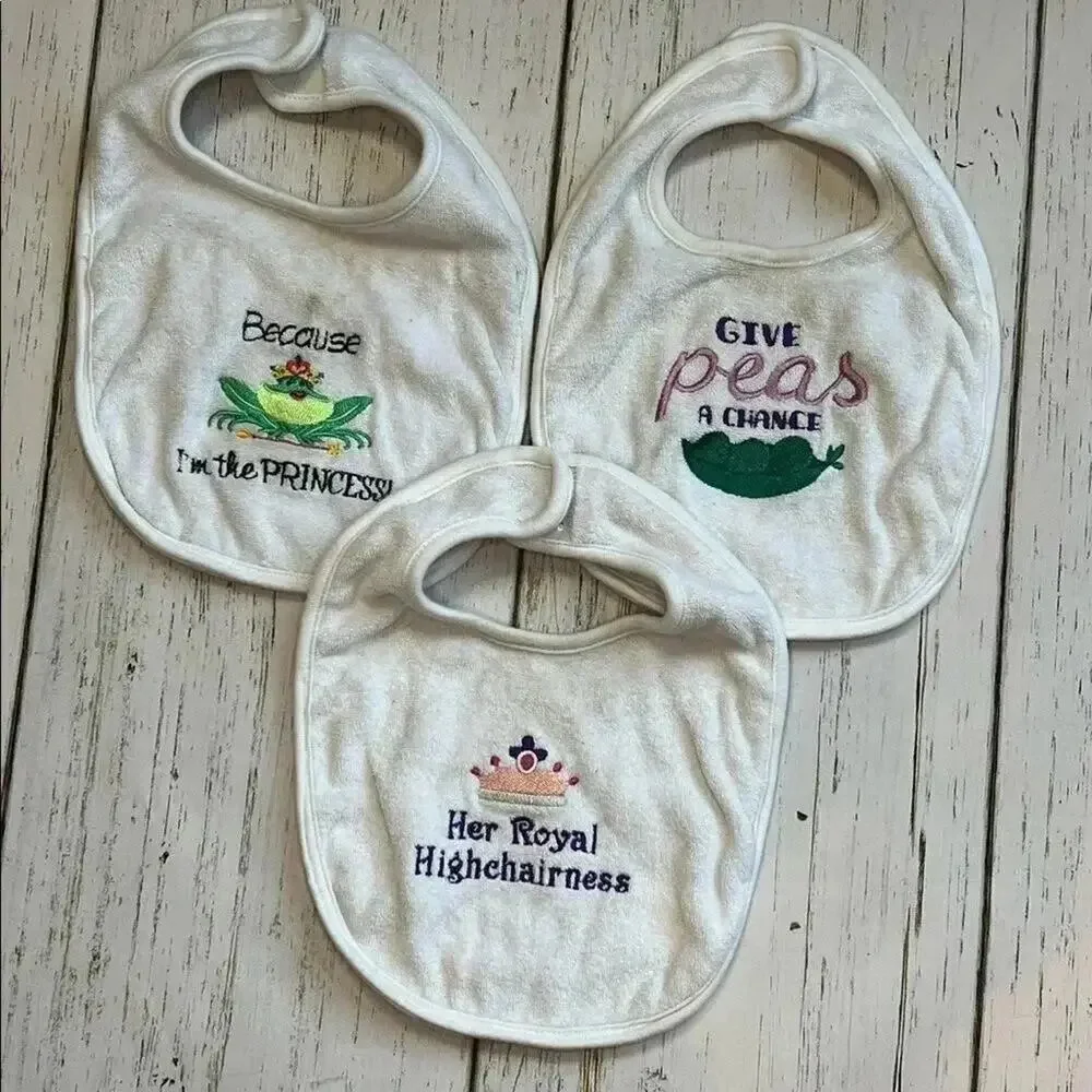 Bundle of 6 Handmade baby bibs- French terry with flannel on back
